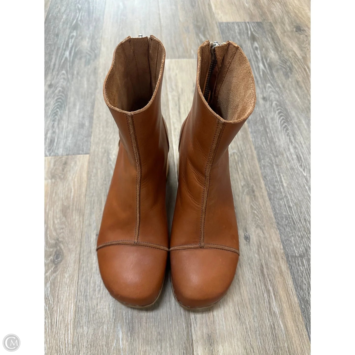 Boots Ankle Heels By Hasbeens In Tan, Size: 10