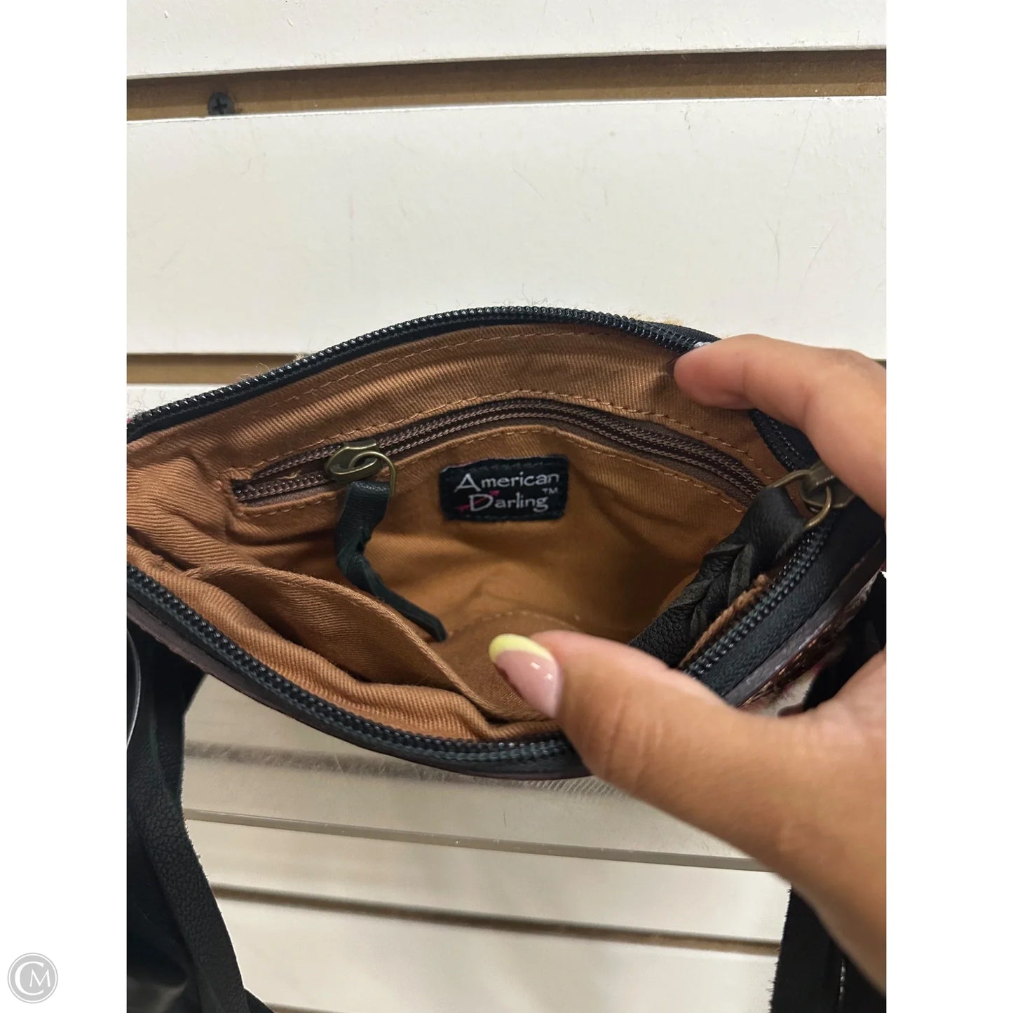 Handbag Leather By American Darling, Size: Small