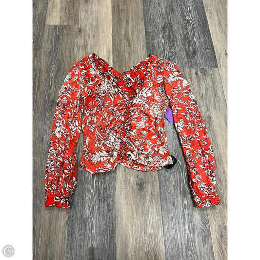 Top Long Sleeve By Free People In Floral Print, Size: S