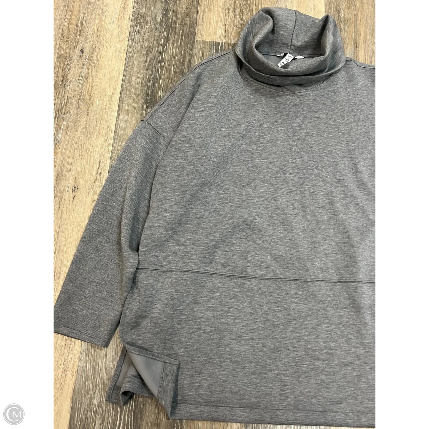Sweatshirt Collar By Spanx In Grey, Size: 2x