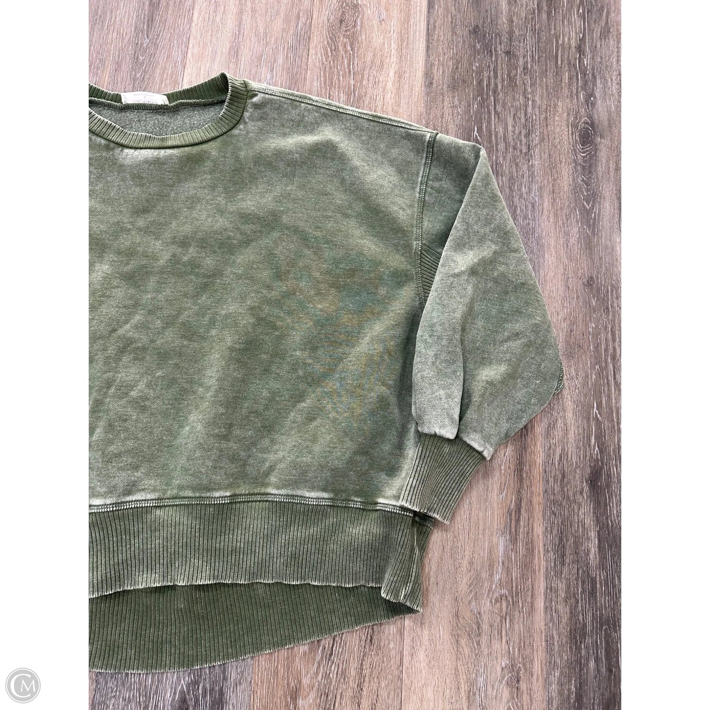 Sweatshirt Crewneck By Zenana In Green, Size: L