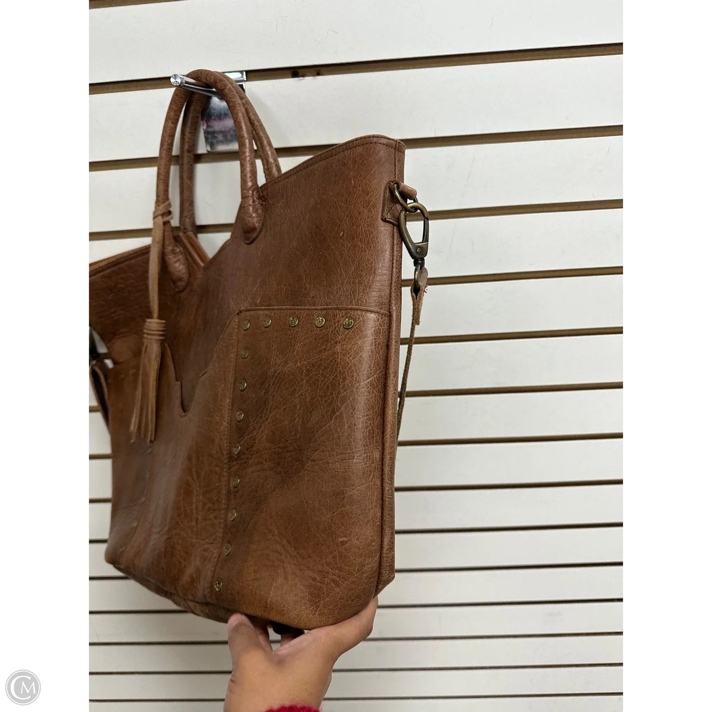 Handbag Leather By Tony Lama, Size: Large