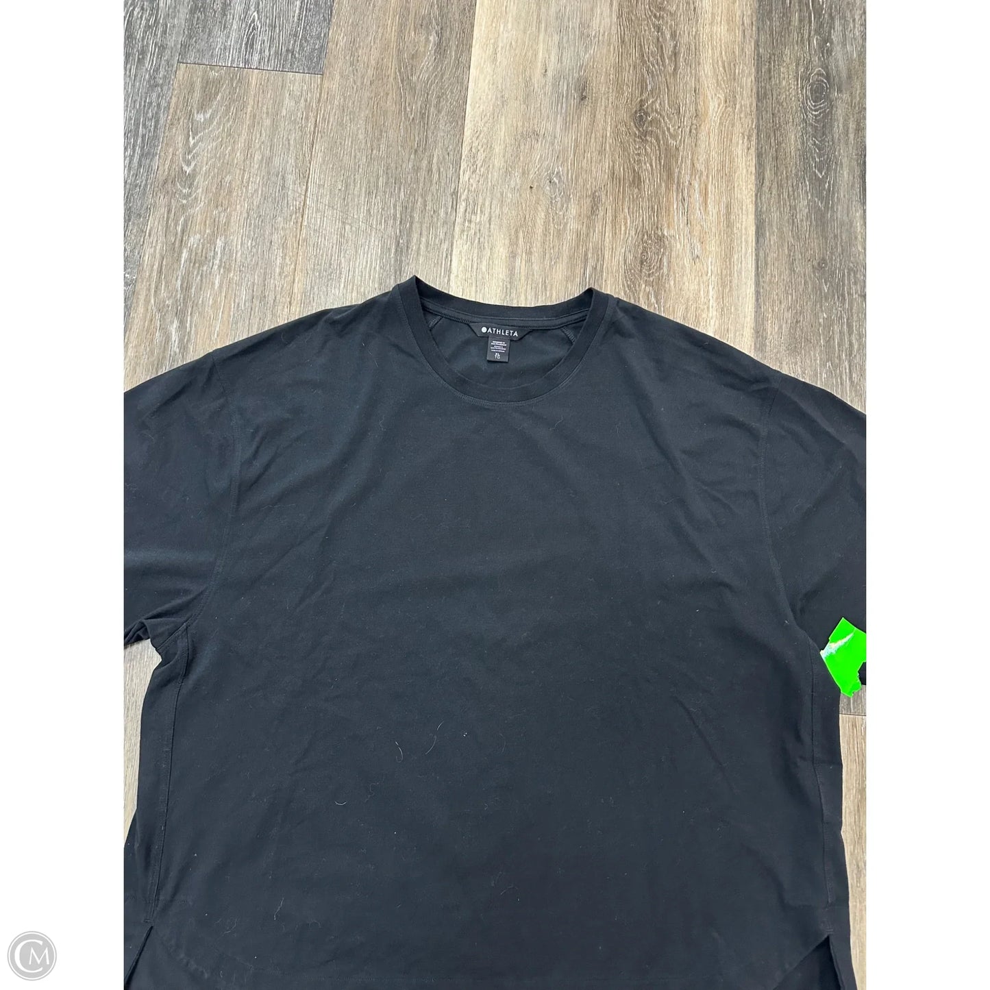 Athletic Top Short Sleeve By Athleta In Black, Size: Xl