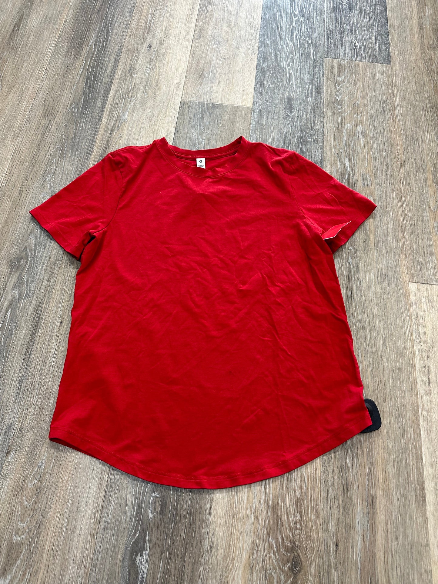 Red Athletic Top Short Sleeve Lululemon, Size 6