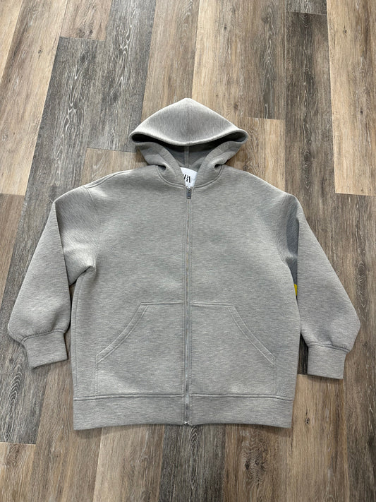 Sweatshirt Hoodie By Zara In Grey, Size: M