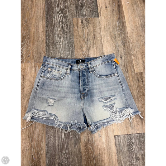 Shorts By 7 For All Mankind In Blue Denim, Size: 2/26
