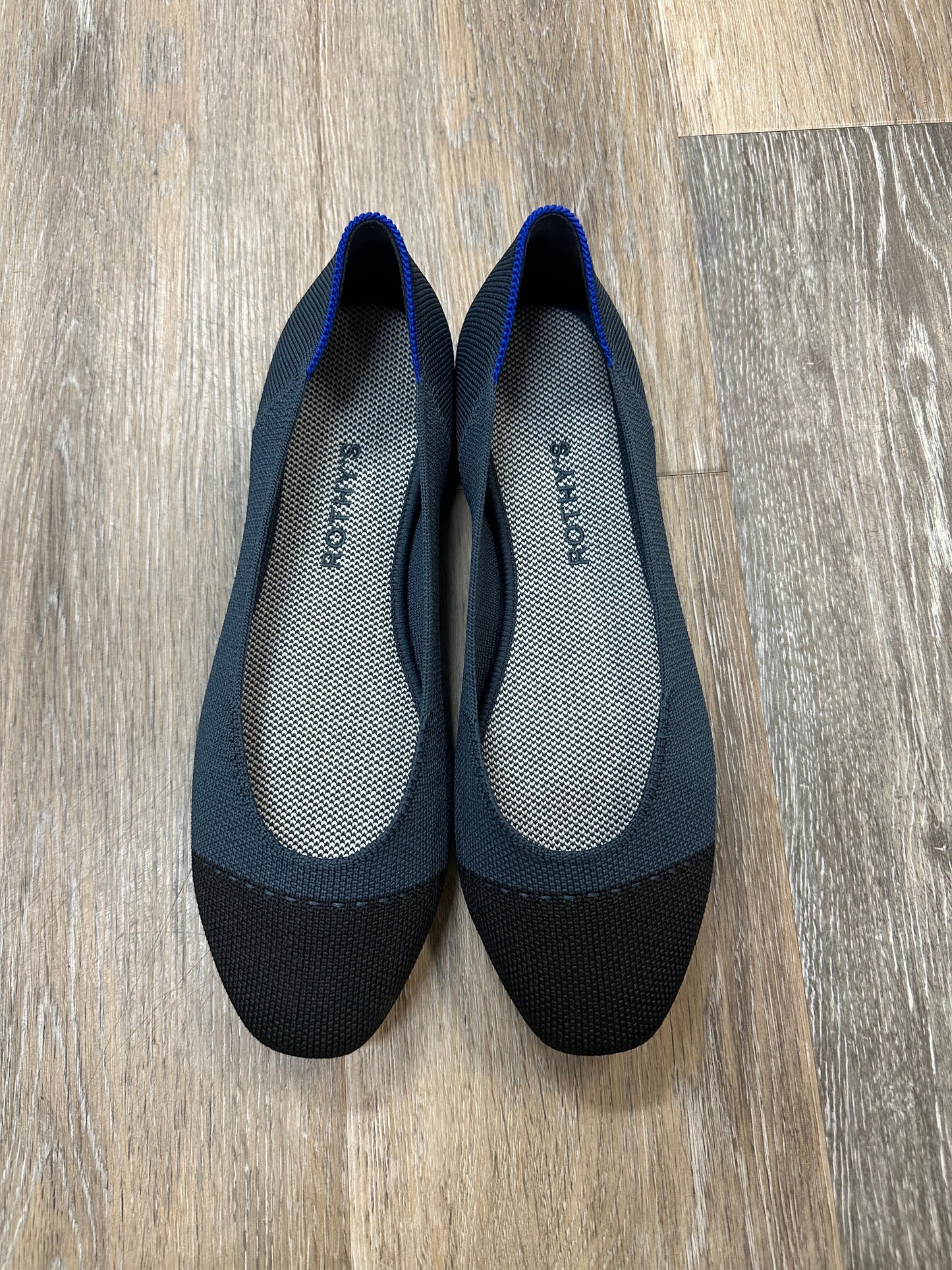 Shoes Flats By Rothys In Black & Blue, Size: 9