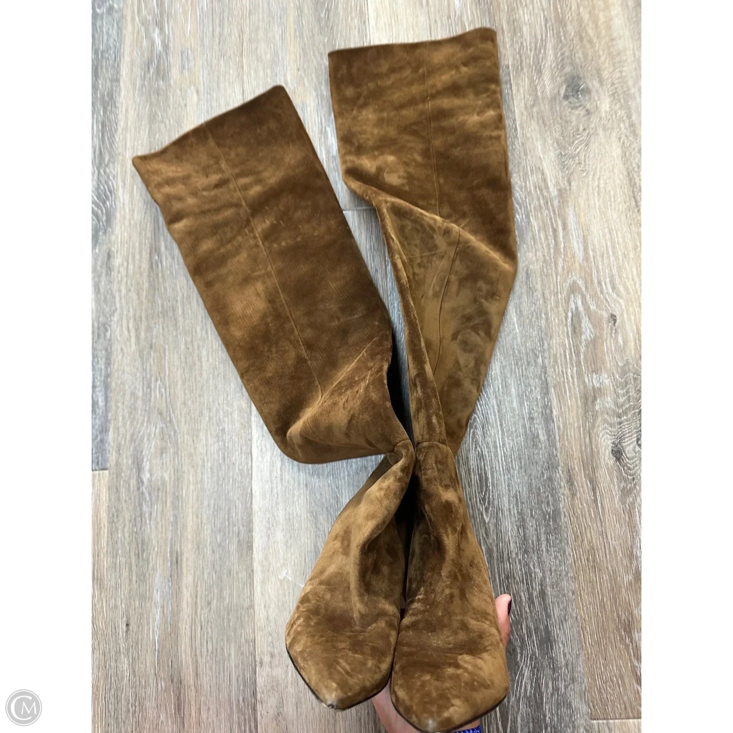 Boots Luxury Designer By Yves Saint Laurent In Brown, Size: 6