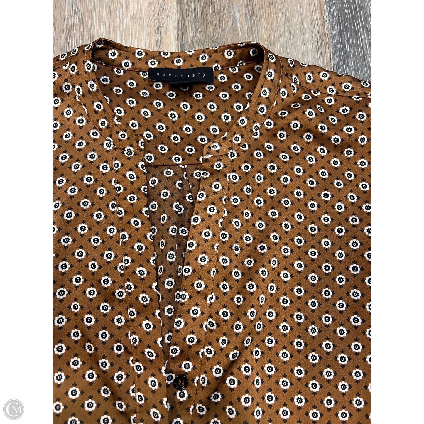 Blouse Long Sleeve By Sanctuary In Bronze, Size: L