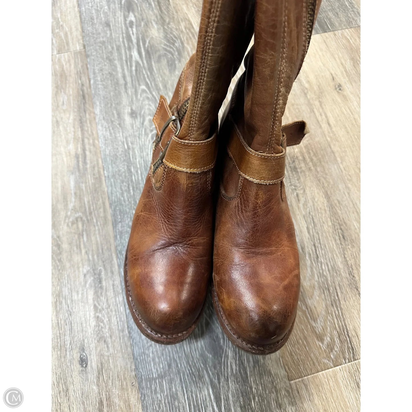 Boots Mid-calf Flats By Bed Stu In Brown, Size: 8