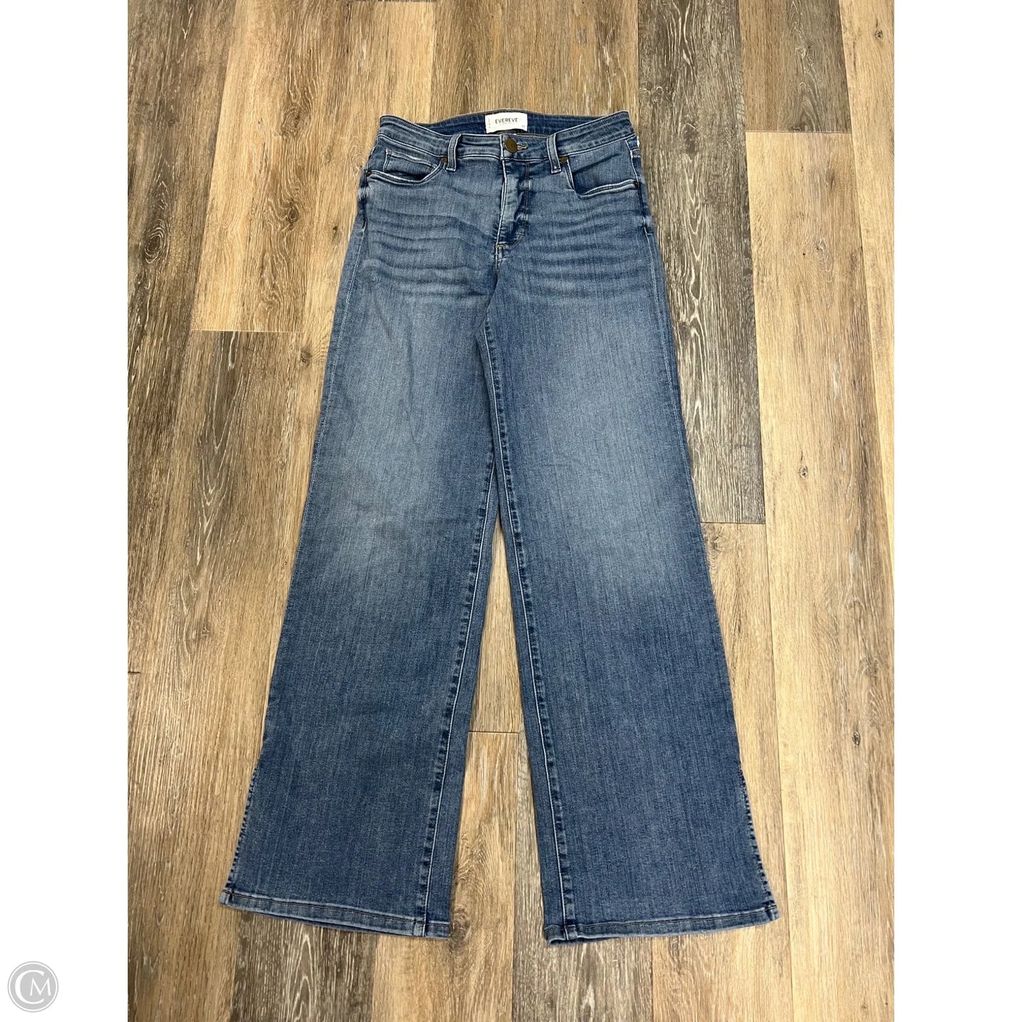 -Jeans Wide Leg By Evereve In Blue Denim, Size: 4/27