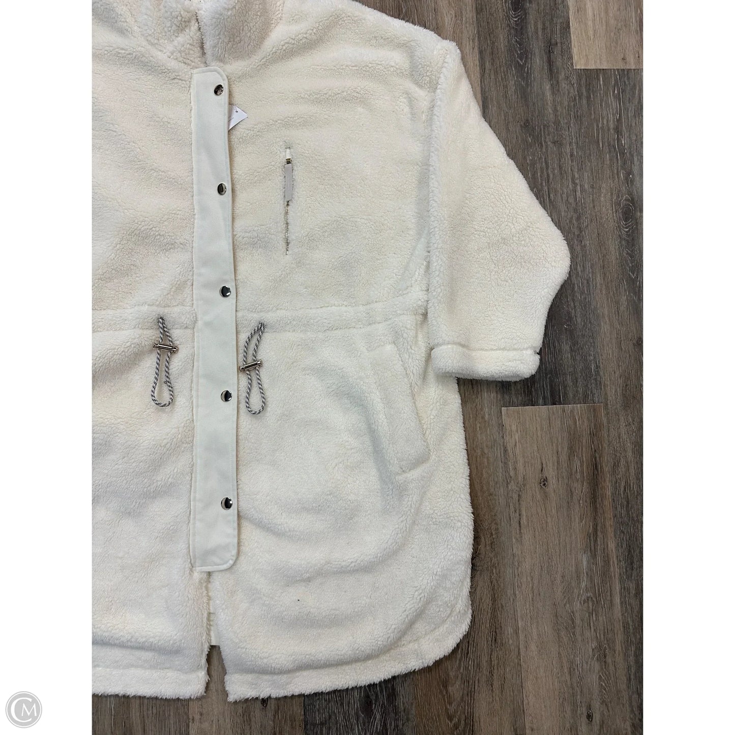 Jacket Faux Fur & Sherpa By Livi Active In Cream, Size: 3x