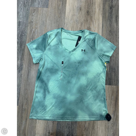 Athletic Top Short Sleeve By Under Armour In Green, Size: Xl