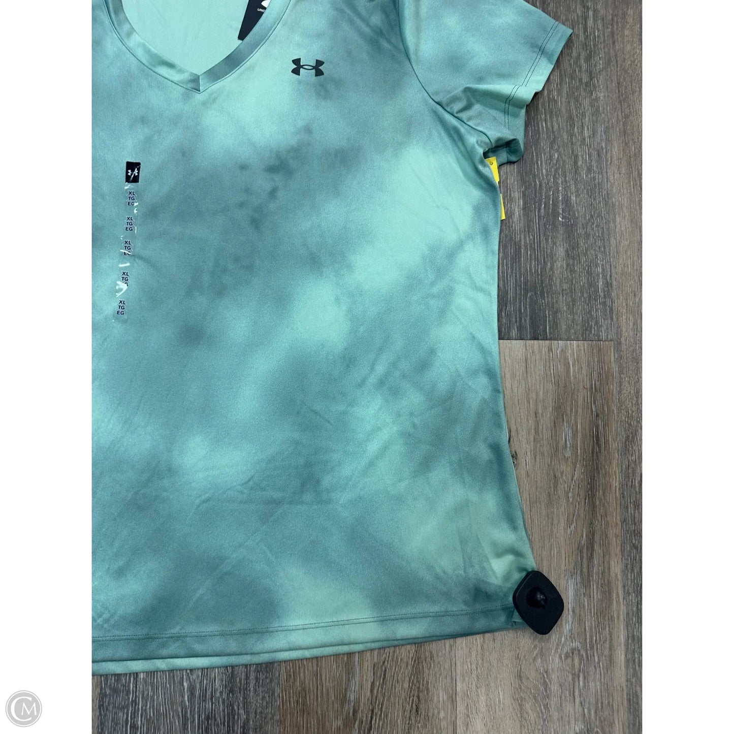 Athletic Top Short Sleeve By Under Armour In Green, Size: Xl