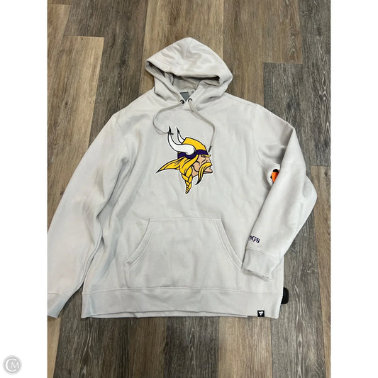 Athletic Sweatshirt Hoodie By Fanatics In Grey, Size: Xl