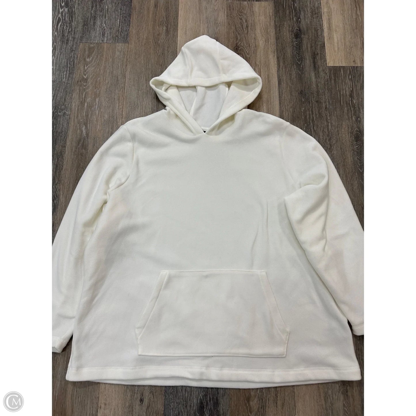 Sweater By Lands End In White, Size: 2x