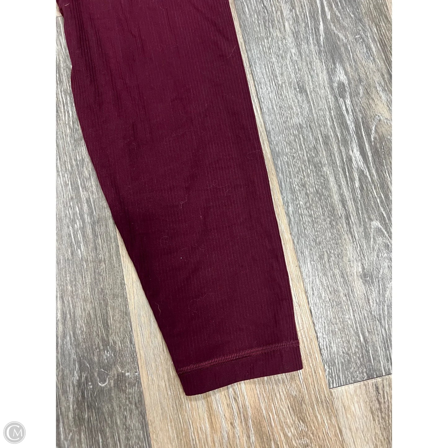 Athletic Leggings By Lululemon In Maroon, Size: 14