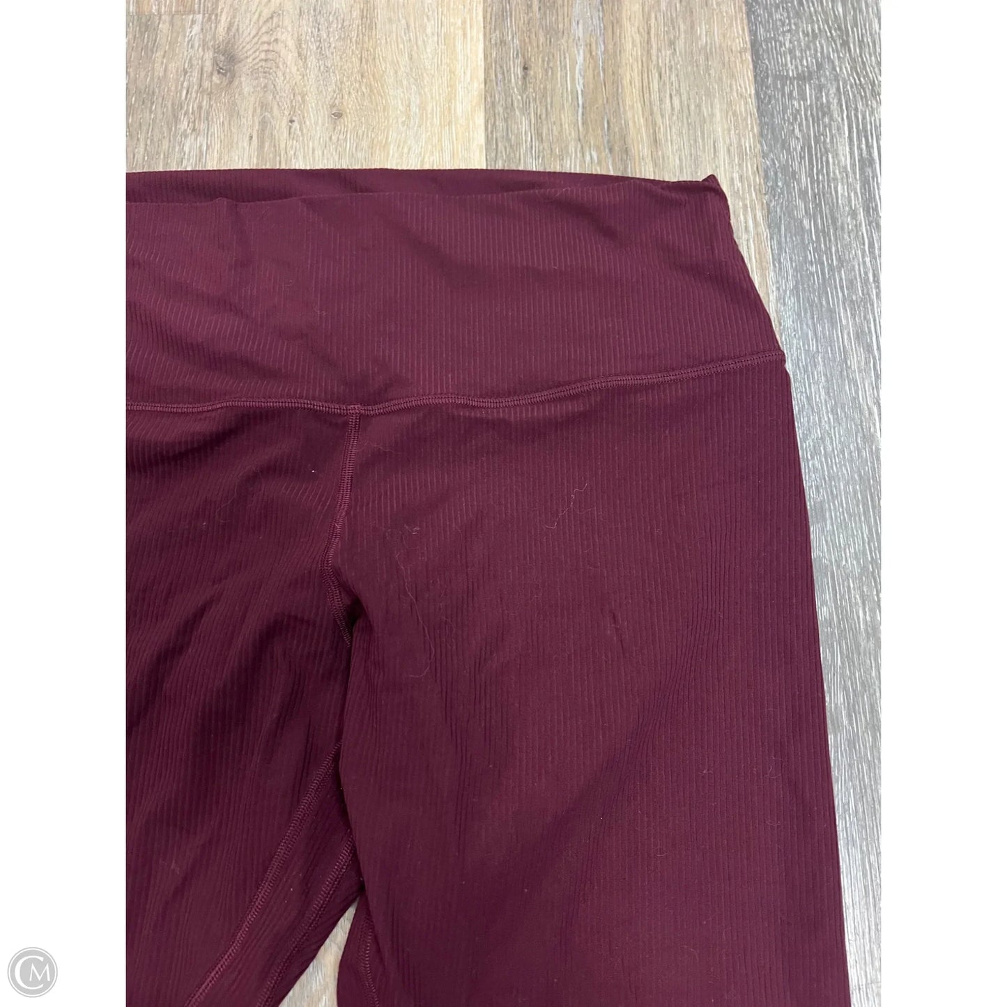 Athletic Leggings By Lululemon In Maroon, Size: 14
