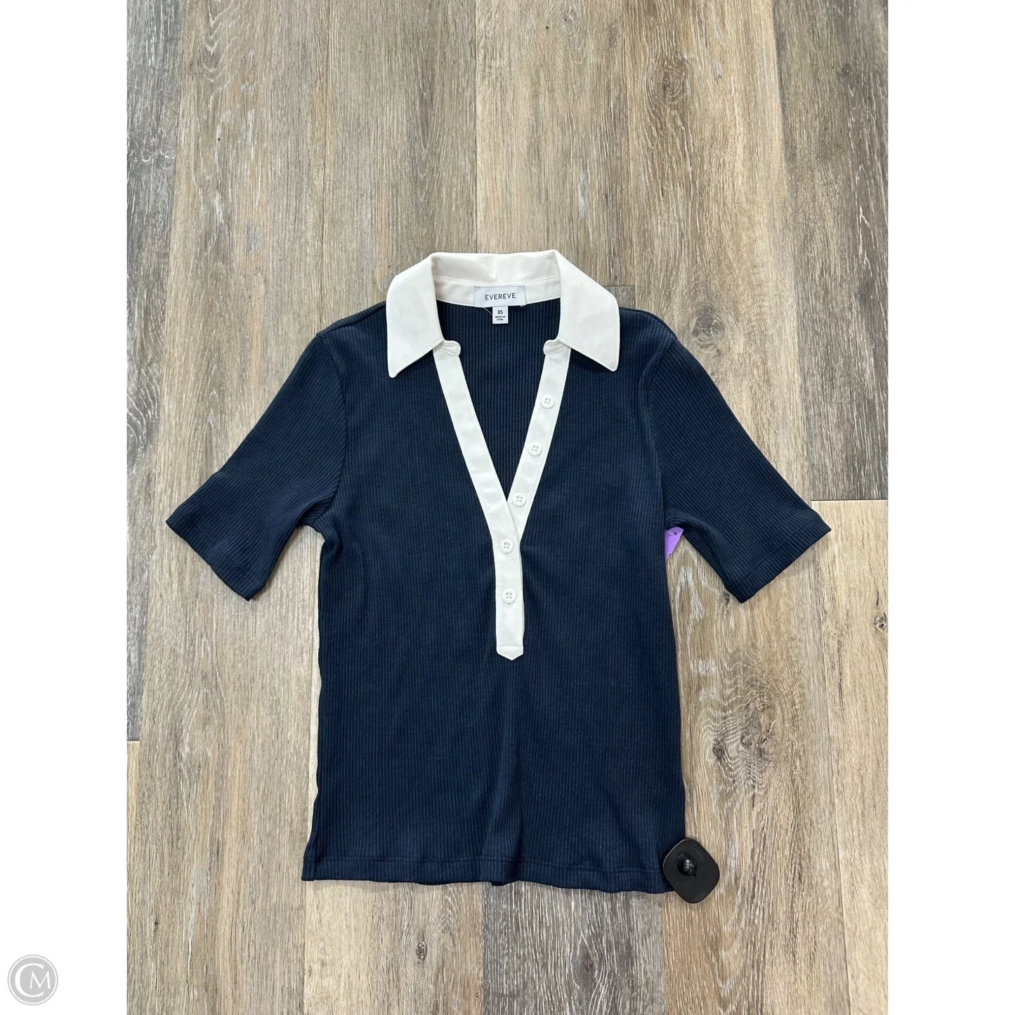 Top Short Sleeve By Evereve In Blue, Size: Xs