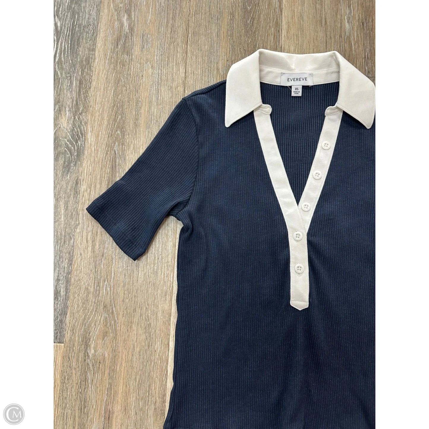 Top Short Sleeve By Evereve In Blue, Size: Xs