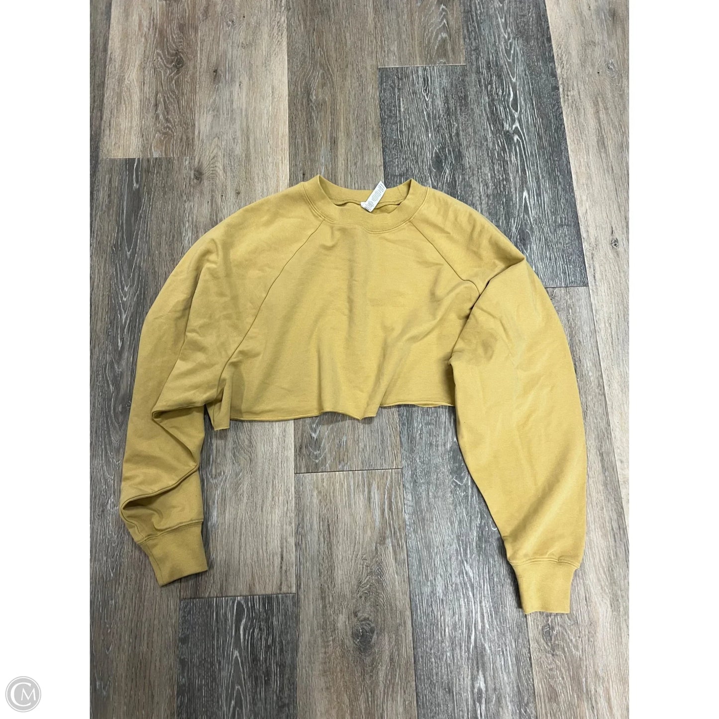 Athletic Sweatshirt Crewneck By Alo In Yellow, Size: Xs