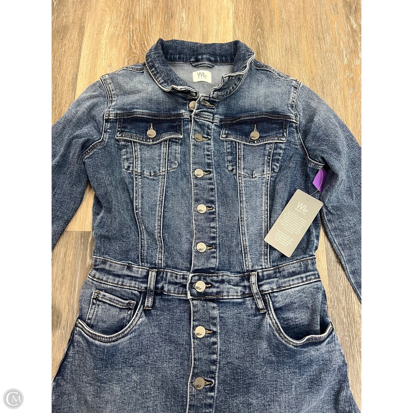 Dress Casual Maxi By Wash Lab In Blue Denim, Size: S