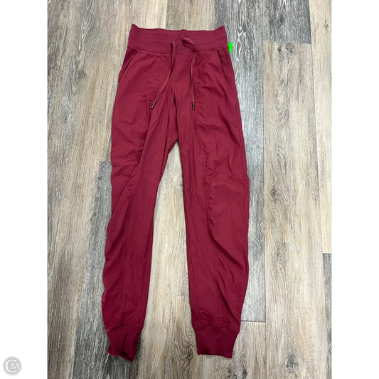 Athletic Pants By Lululemon In Red, Size: 0