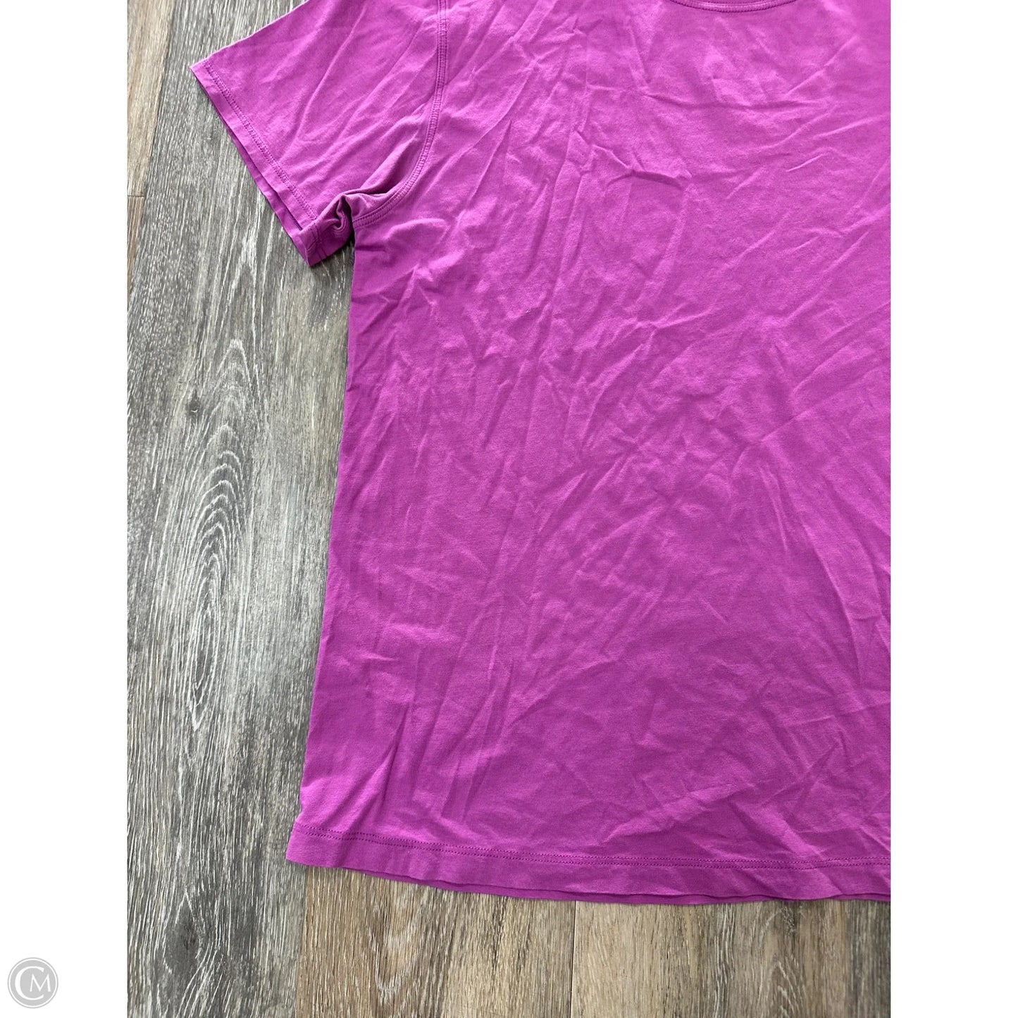 Athletic Top Short Sleeve By Lululemon In Purple, Size: M