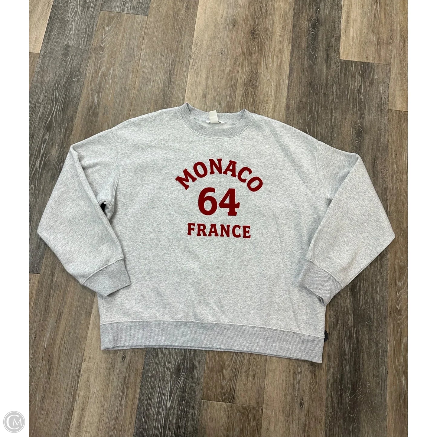Sweatshirt Crewneck By H&m In Grey, Size: L