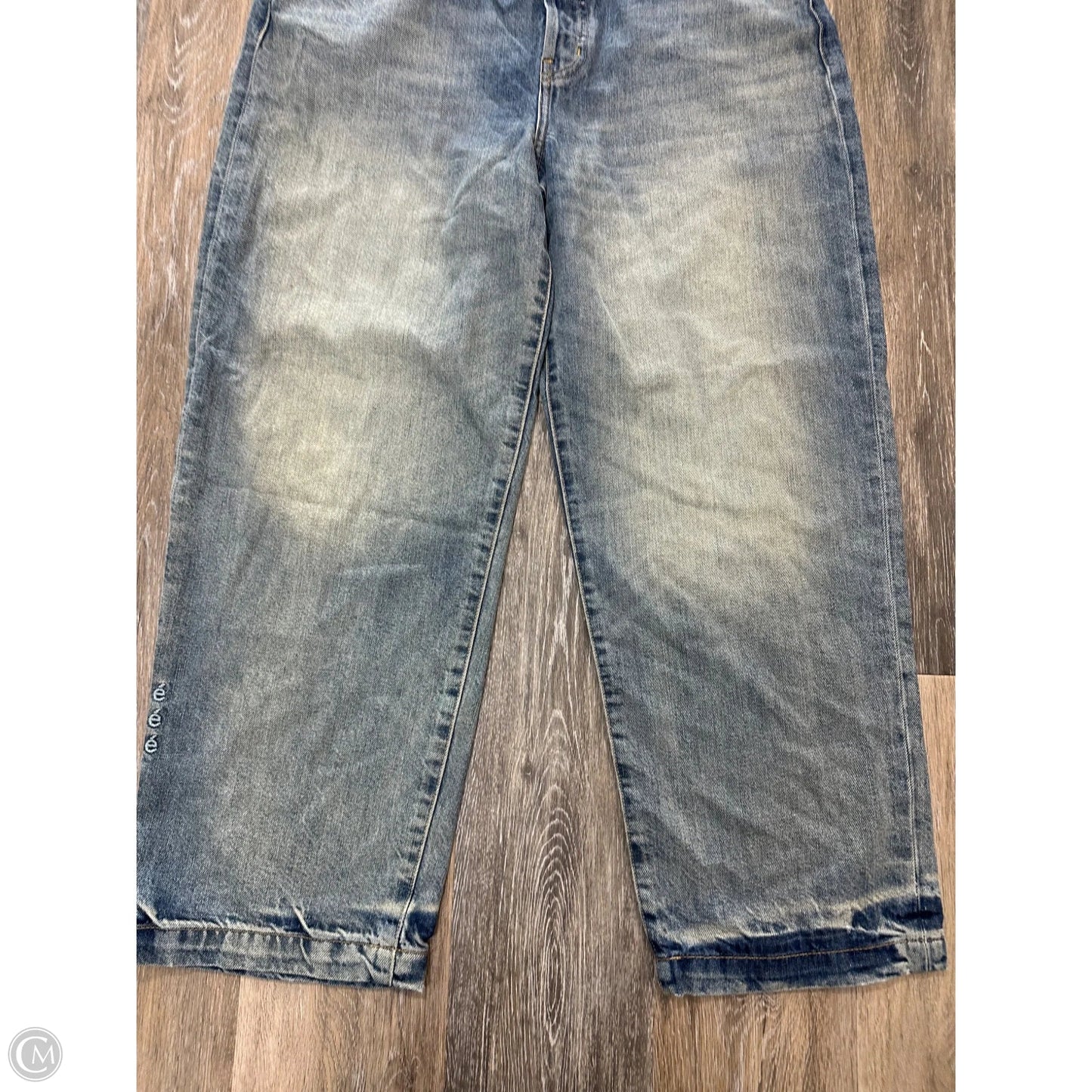 Jeans Wide Leg By Etica In Blue Denim, Size: 10