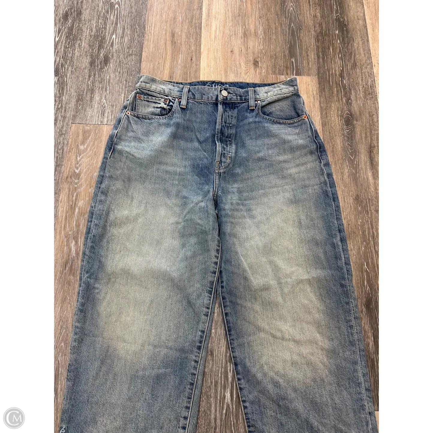 Jeans Wide Leg By Etica In Blue Denim, Size: 10