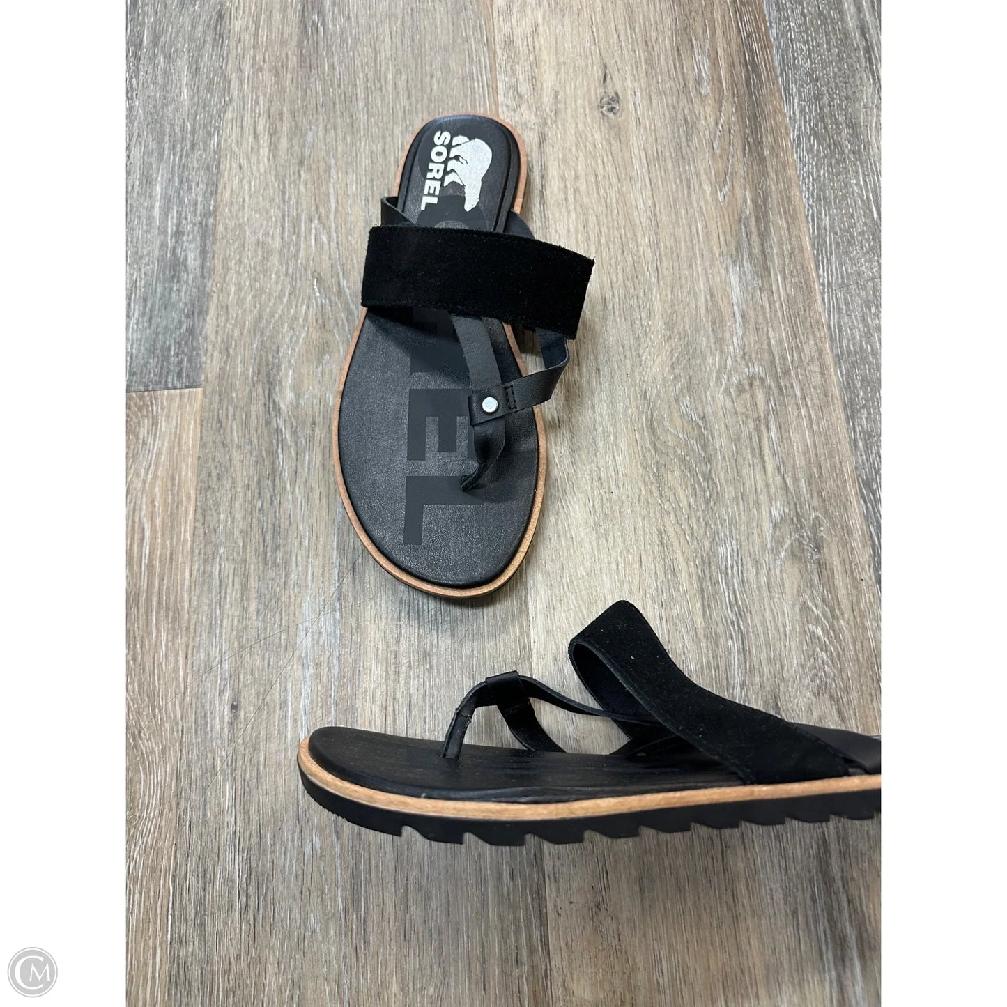 Sandals Flats By Sorel In Black, Size: 7.5