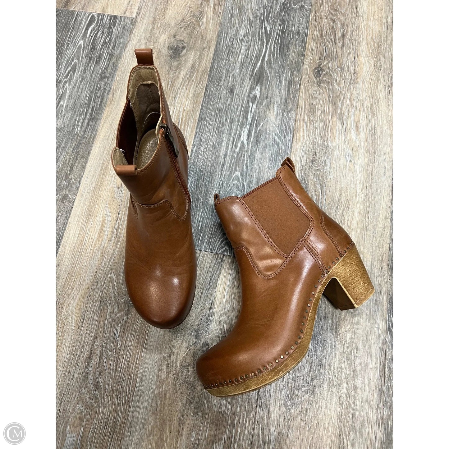 Boots Ankle Heels By Dansko In Brown, Size: 7.5