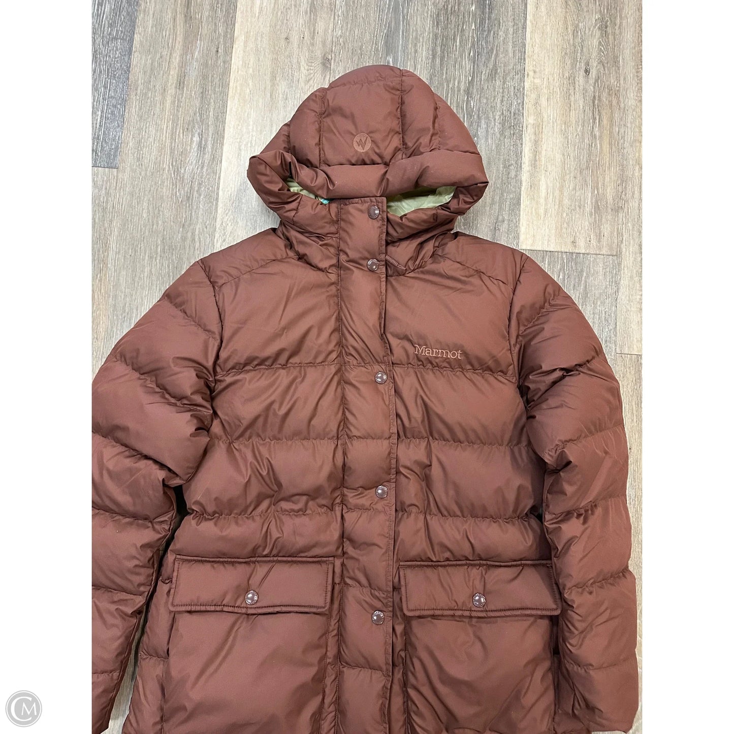 Coat Puffer & Quilted By Marmot In Brown, Size: L