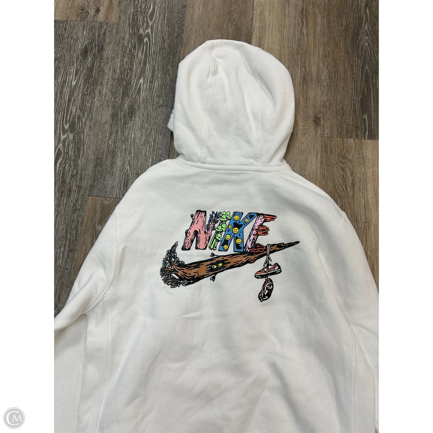 Athletic Sweatshirt Hoodie By Nike Apparel In White, Size: S