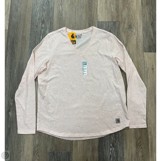 Top Long Sleeve By Carhartt In Peach, Size: Xl