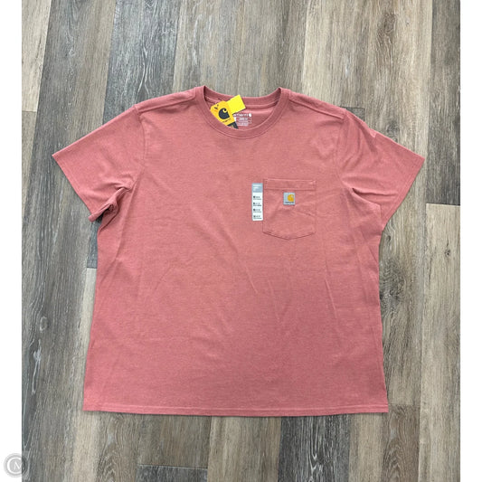 Top Short Sleeve By Carhartt In Peach, Size: Xl