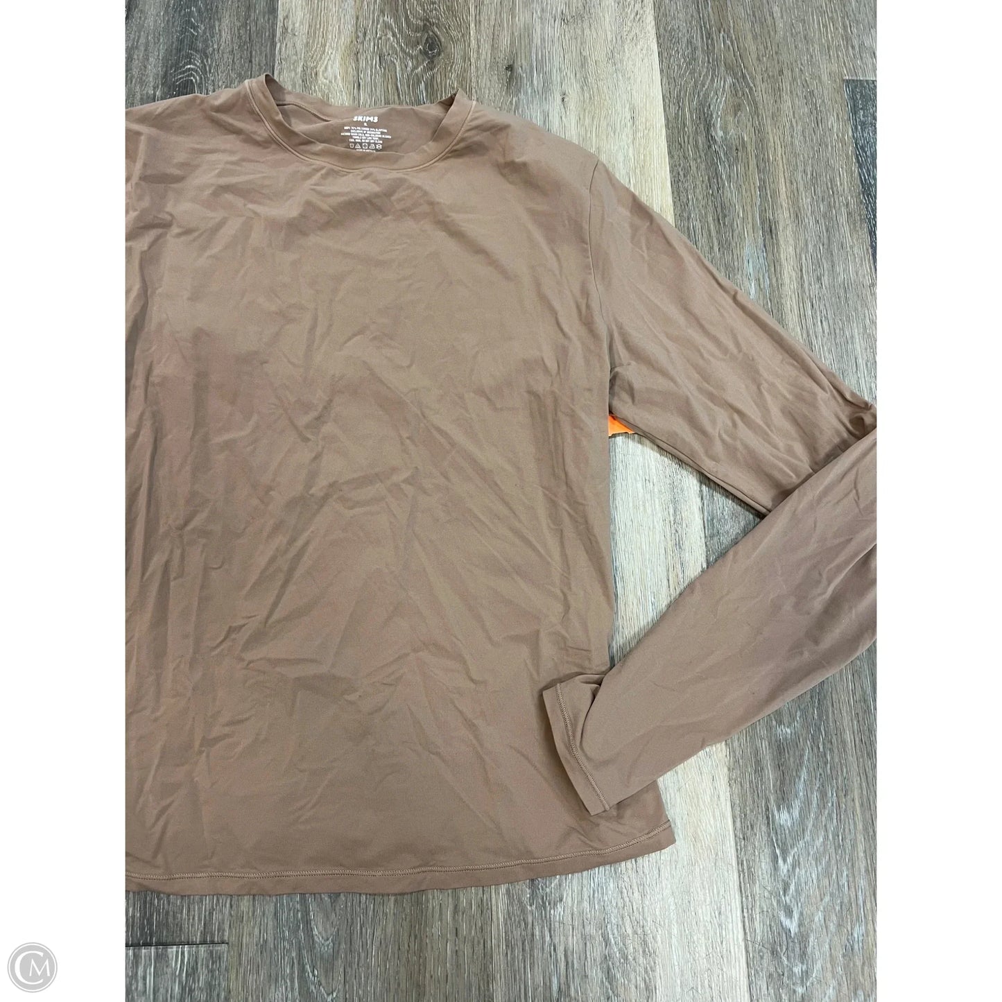 Top Long Sleeve By Skims In Brown, Size: Xl