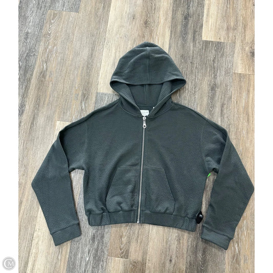 Athletic Sweatshirt Hoodie By 7 Diamonds In Grey, Size: M