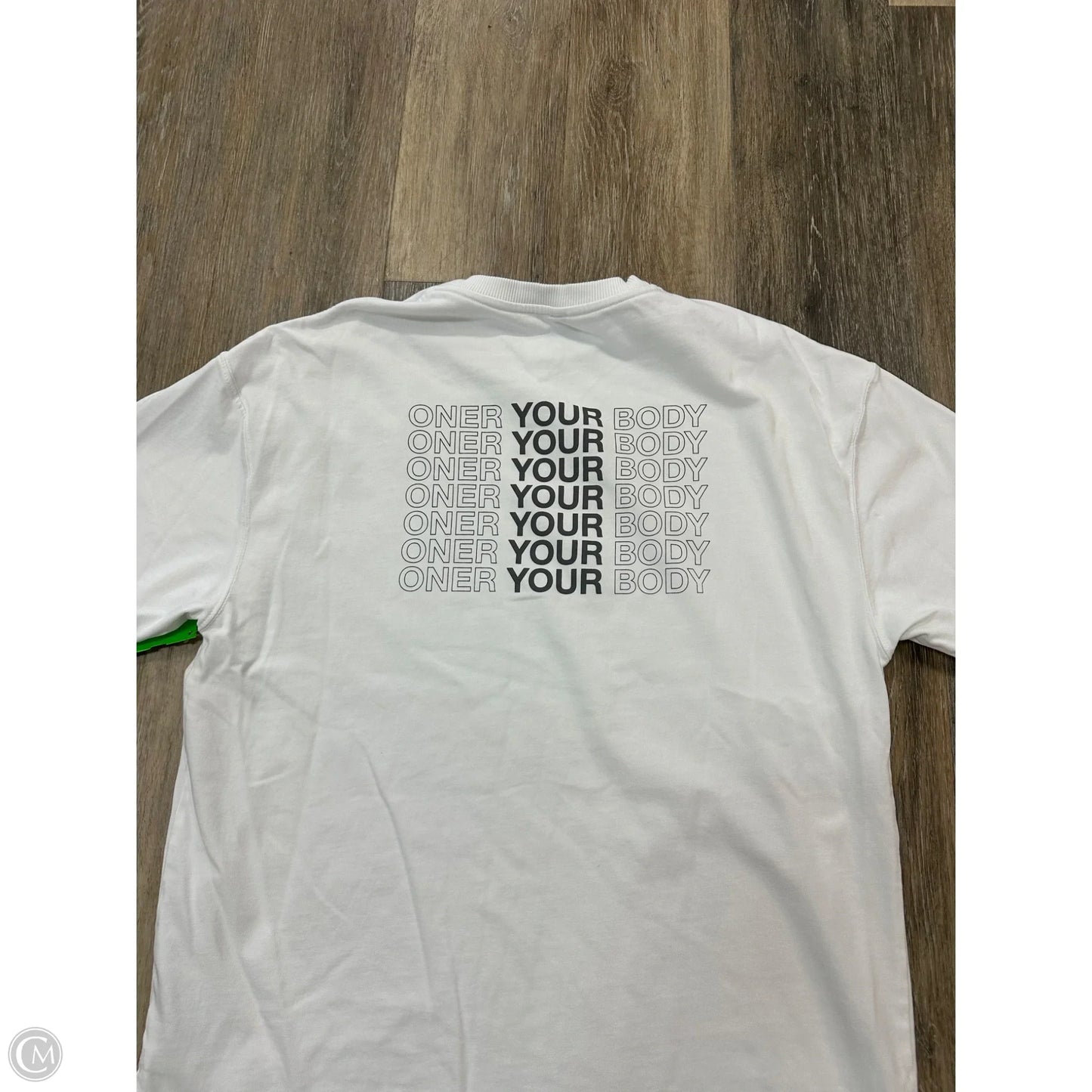 Athletic Top Short Sleeve By Oner In White, Size: L
