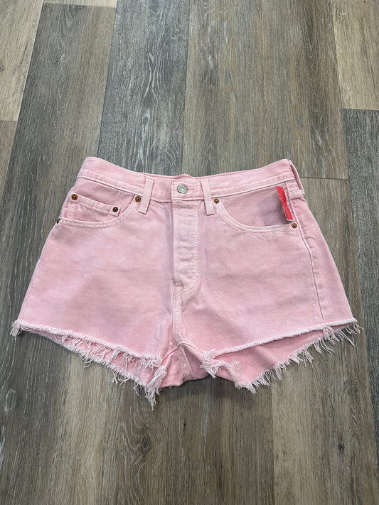 Pink Denim Shorts Levis, Size 6/28