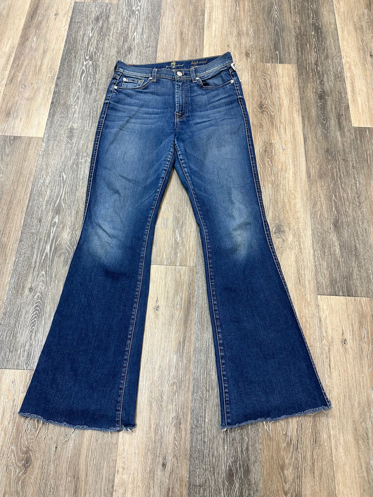 Jeans Straight By 7 For All Mankind In Blue Denim, Size: 6