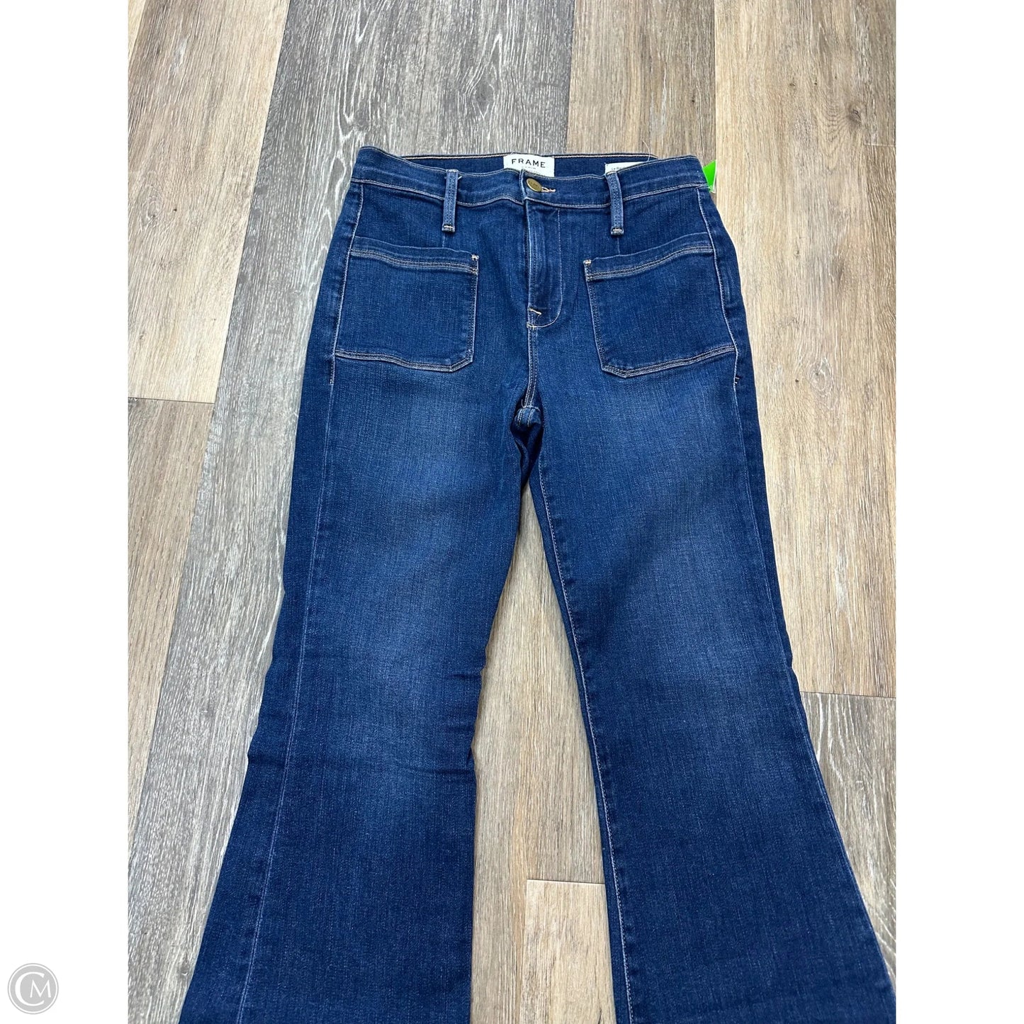 Jeans Flared By Frame In Blue Denim, Size: 2/26