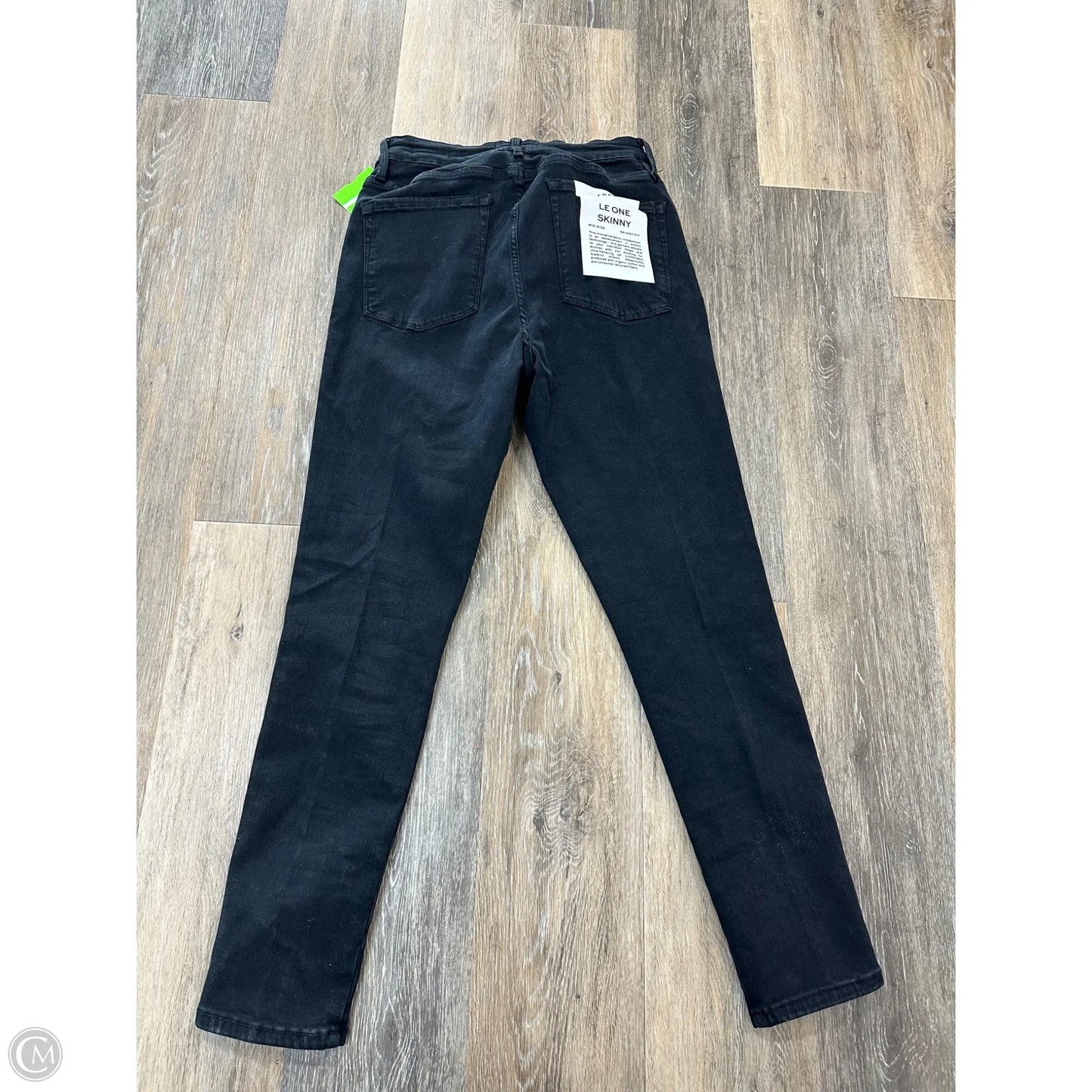 Jeans Skinny By Frame In Black Denim, Size: 2