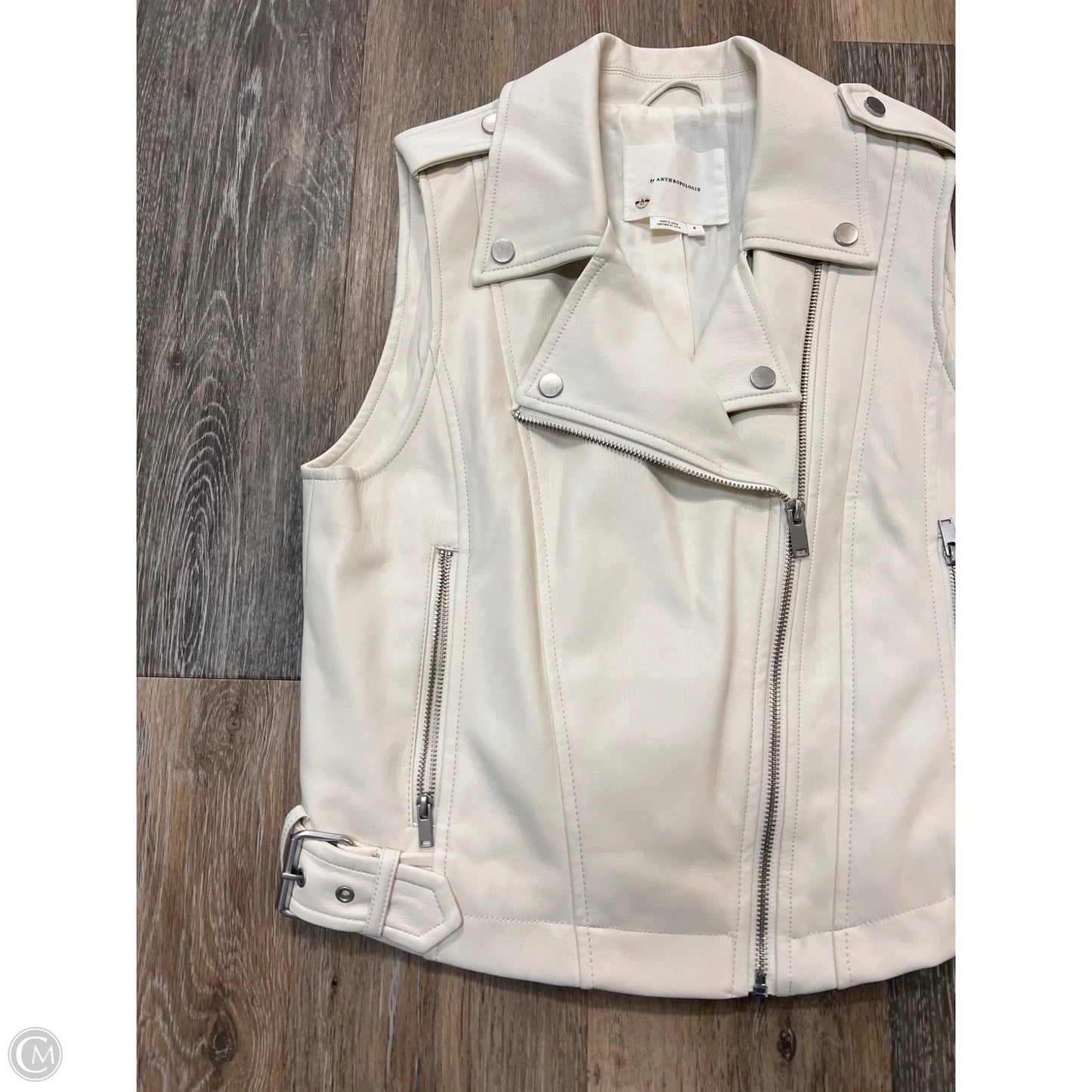Vest Other By Anthropologie In Cream, Size: S
