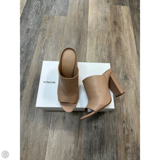 Shoes Heels Block By Vince In Tan, Size: 8