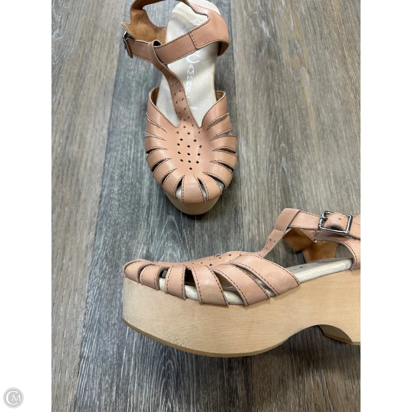 Sandals Heels Wedge By Jeffery Campbell In Tan, Size: 8