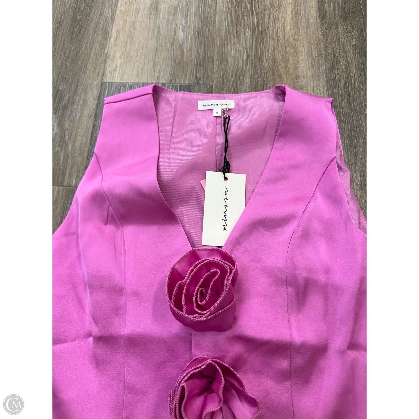 Top Sleeveless By Mimosa In Pink, Size: S