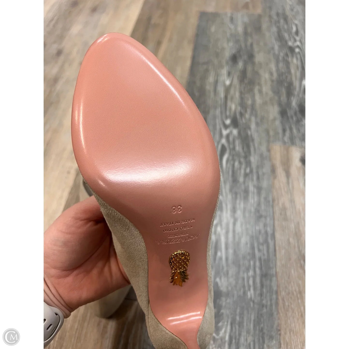 Shoes Designer By Aquazzura In Taupe, Size: 8/38