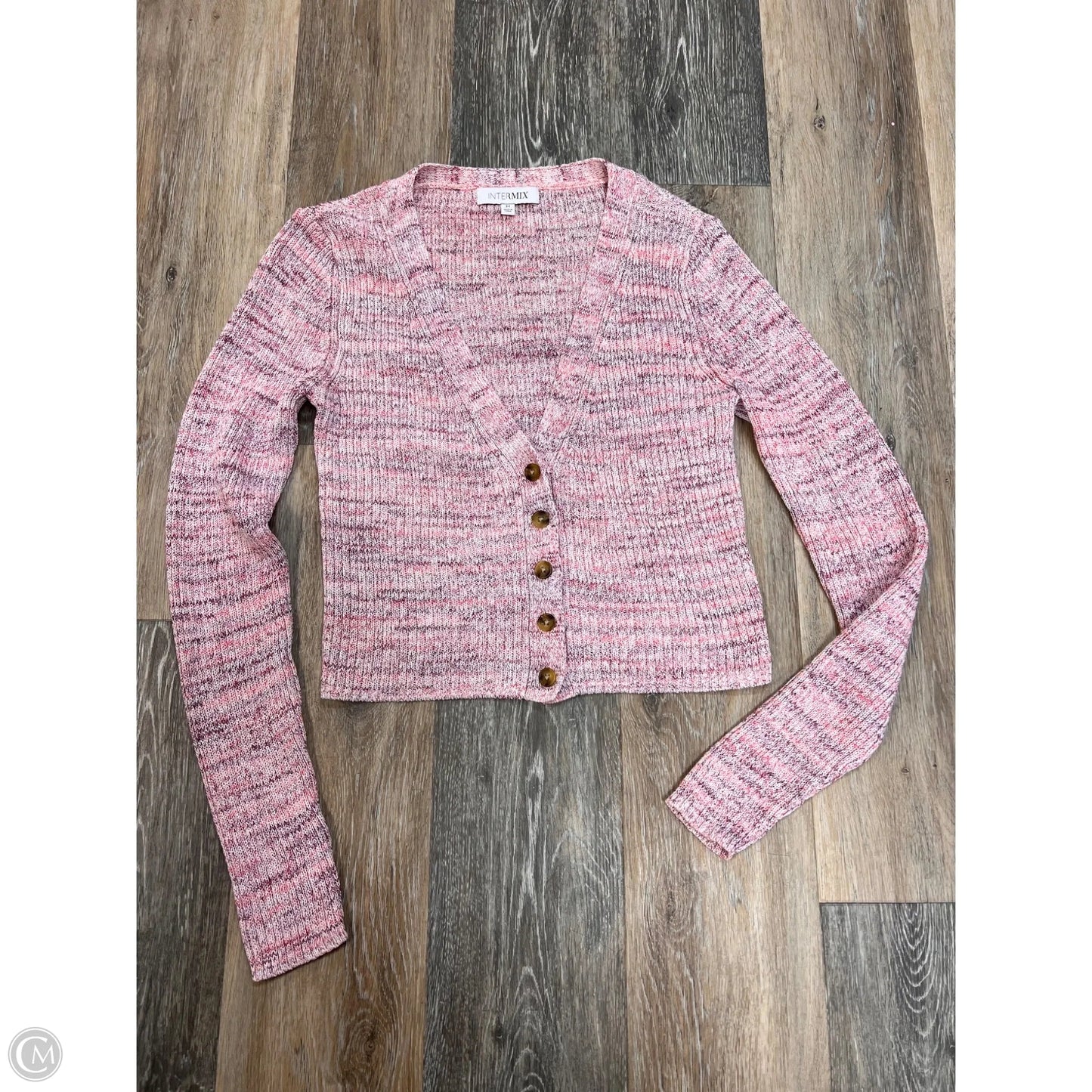 Sweater Cardigan By Intermix In Pink, Size: M